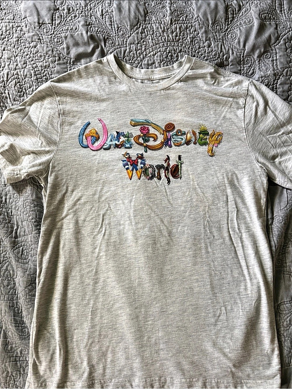 Disney Walt Disney World Princess Icons T-Shirt Gray Medium